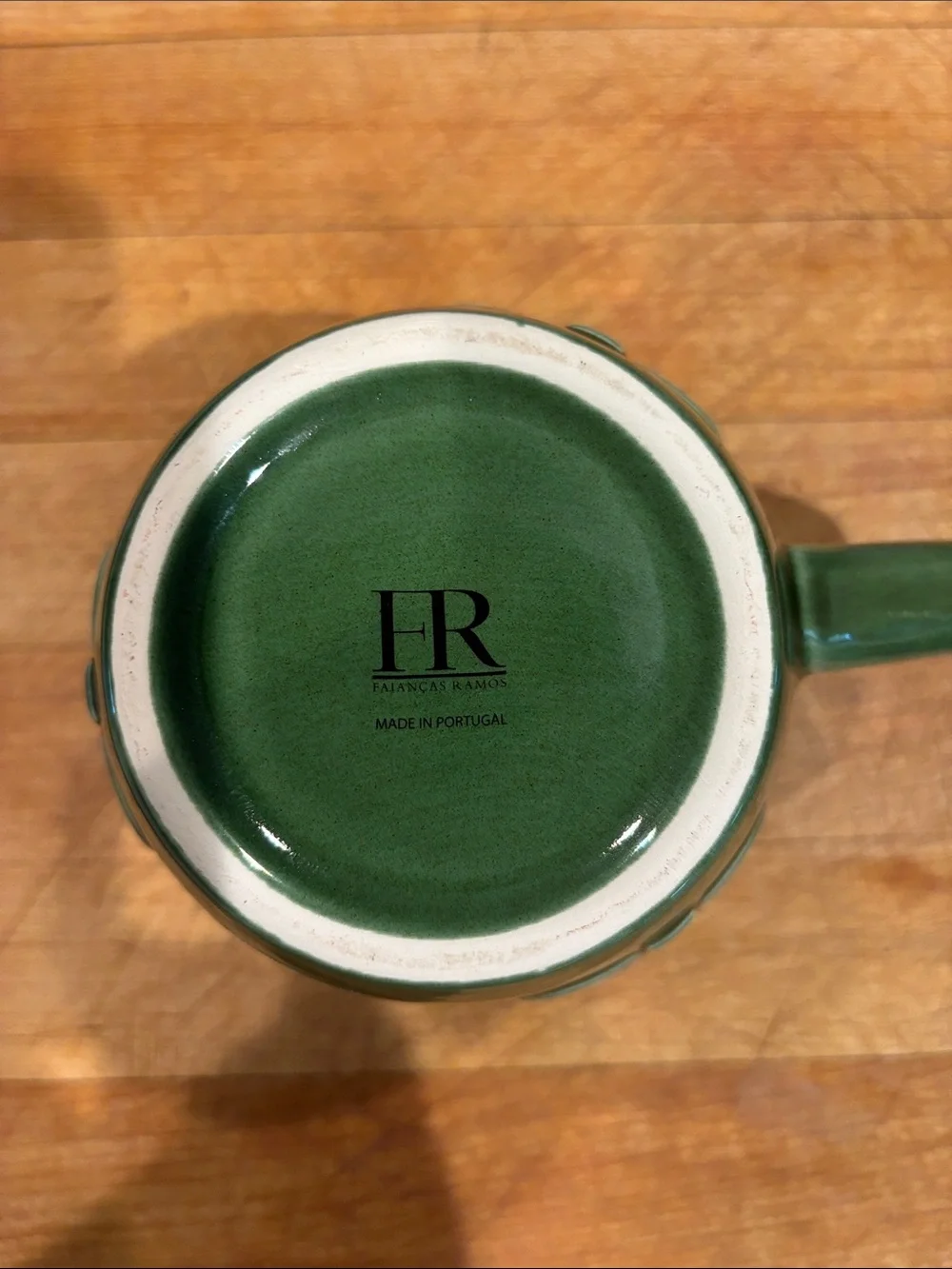 Faiancas Ramos -Made in Portugal -Green Ceramic Christmas Tree Mug - 20 oz